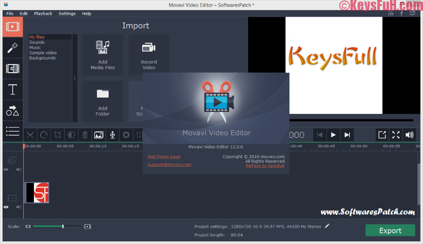 Movavi Video Editor 12 Activation Key Free